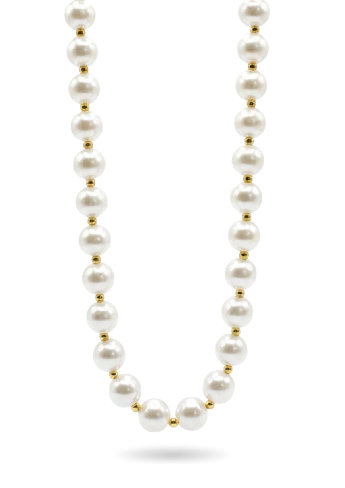 Collier Perles Blanches Femme
