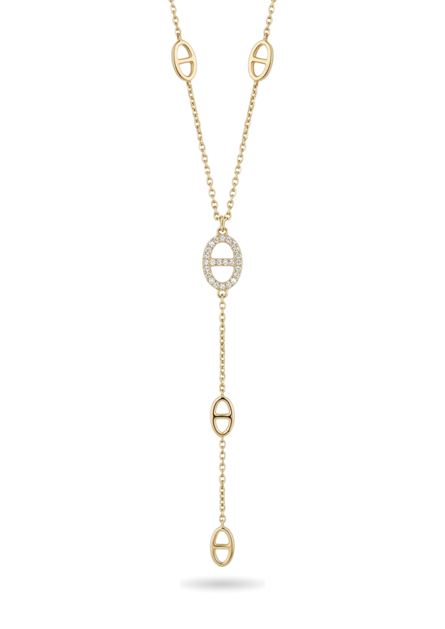 Collier Y Maille Marine Doré