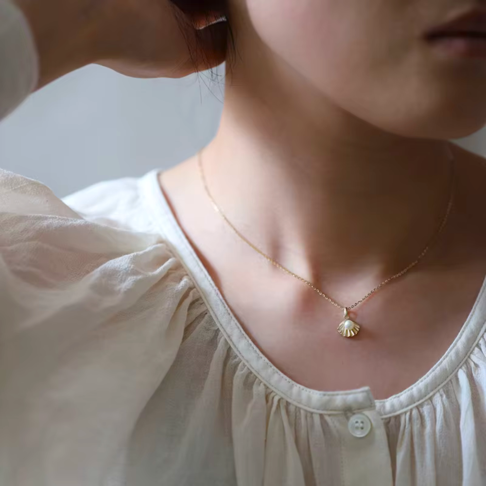Collier Coquille et Perle femme