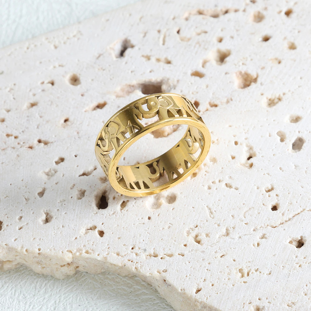 Bague Éléphant Or doré