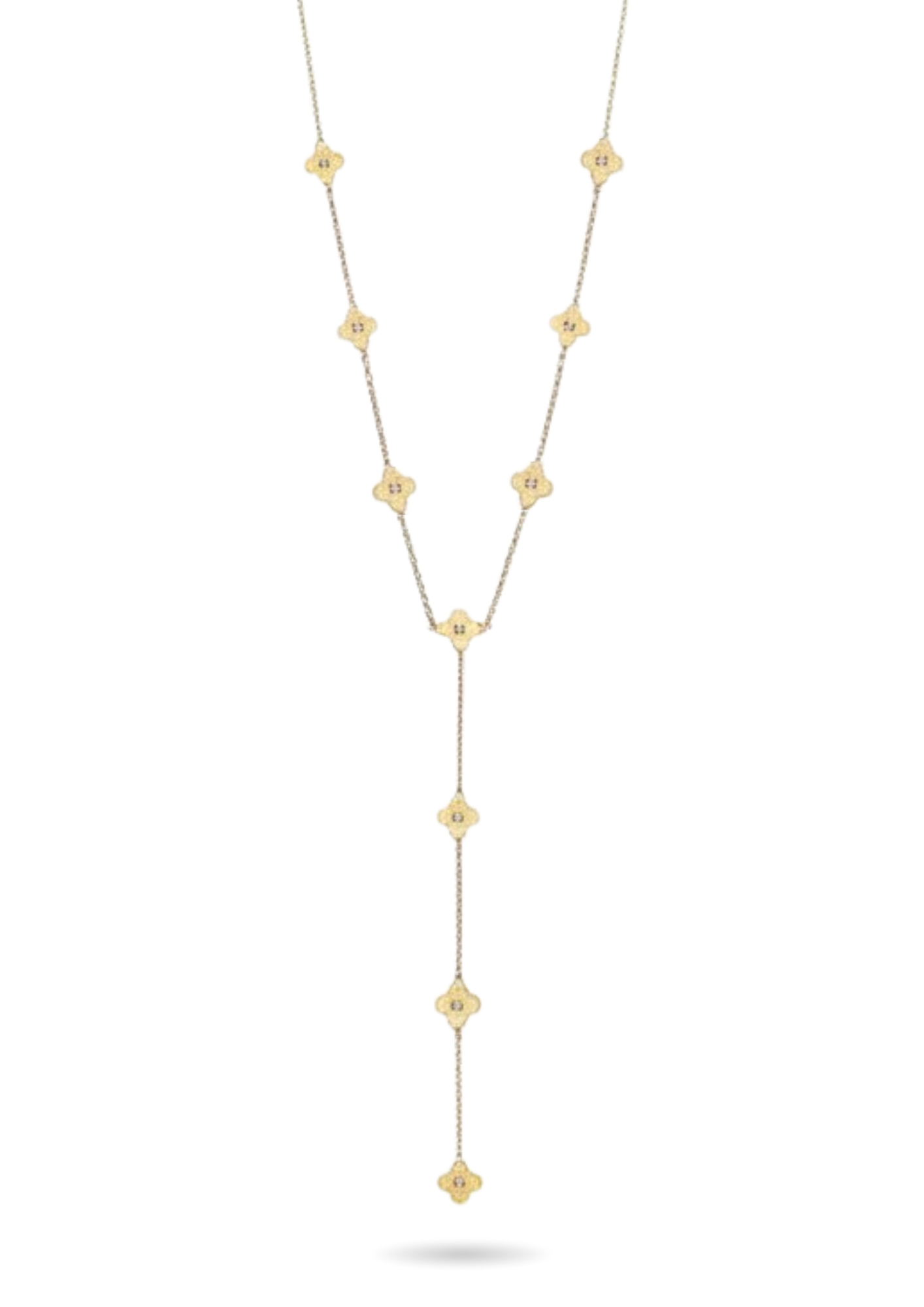 Collier Y Trèfle Strass