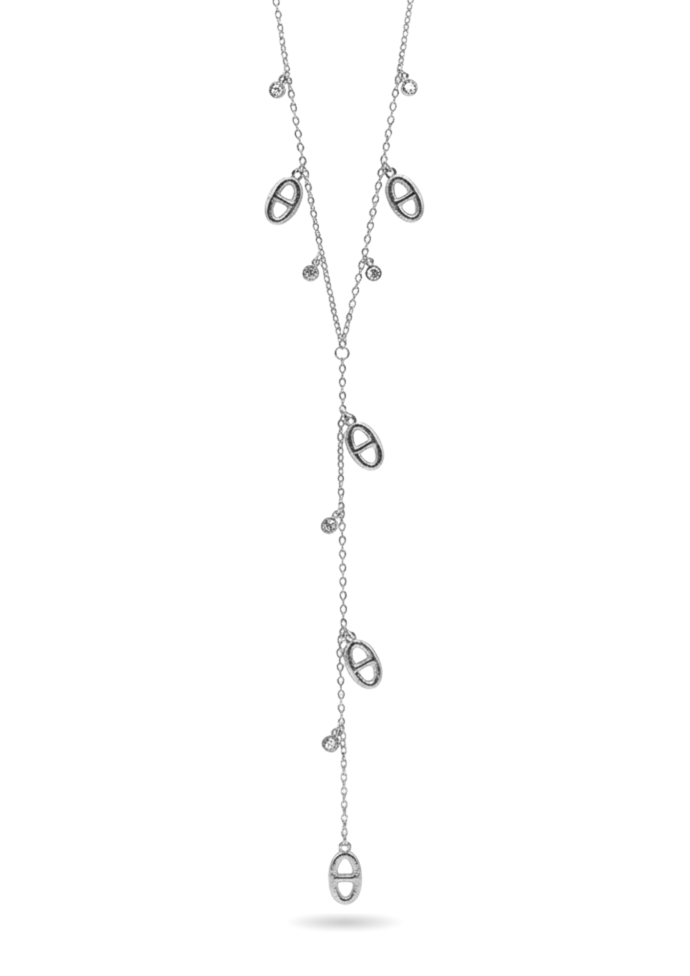 Collier Y Breloques Maille Marine femme
