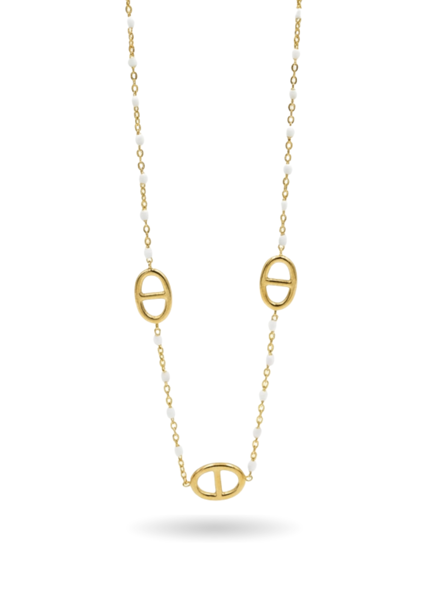 Collier Maille Marine Perles Couleurs