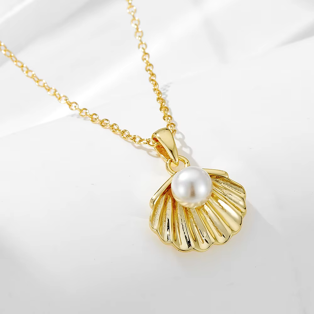 Collier Coquille et Perle blanche