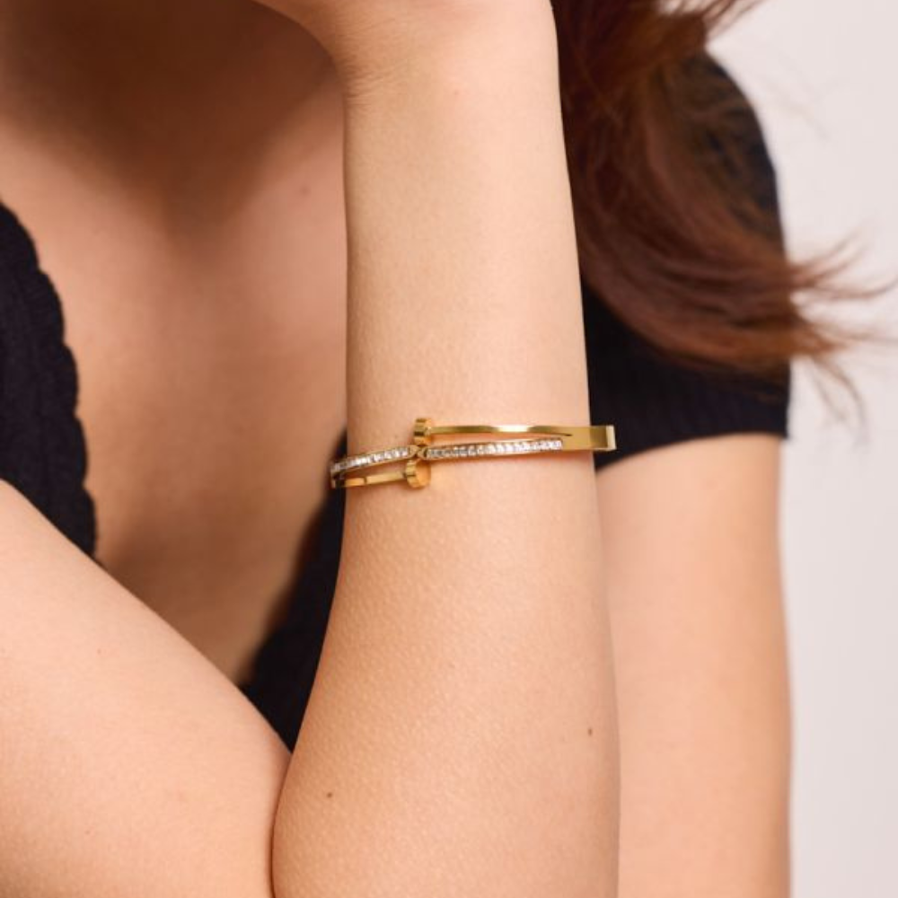 Bracelet Jonc Double Clou