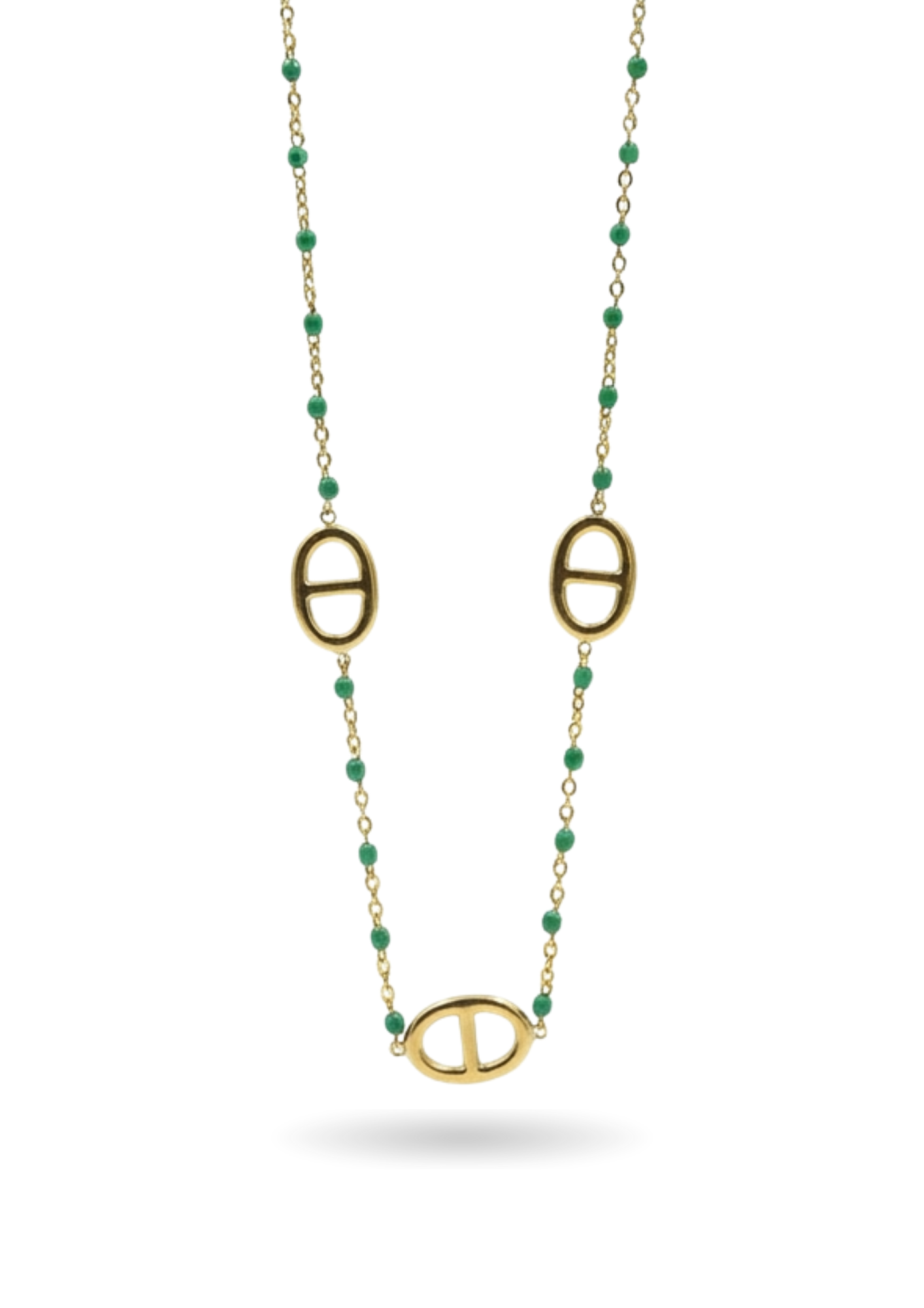 Collier Maille Marine Perles Couleurs