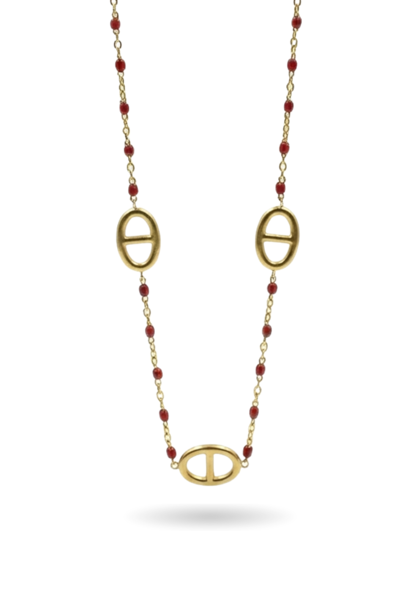 Collier Maille Marine Perles Couleurs