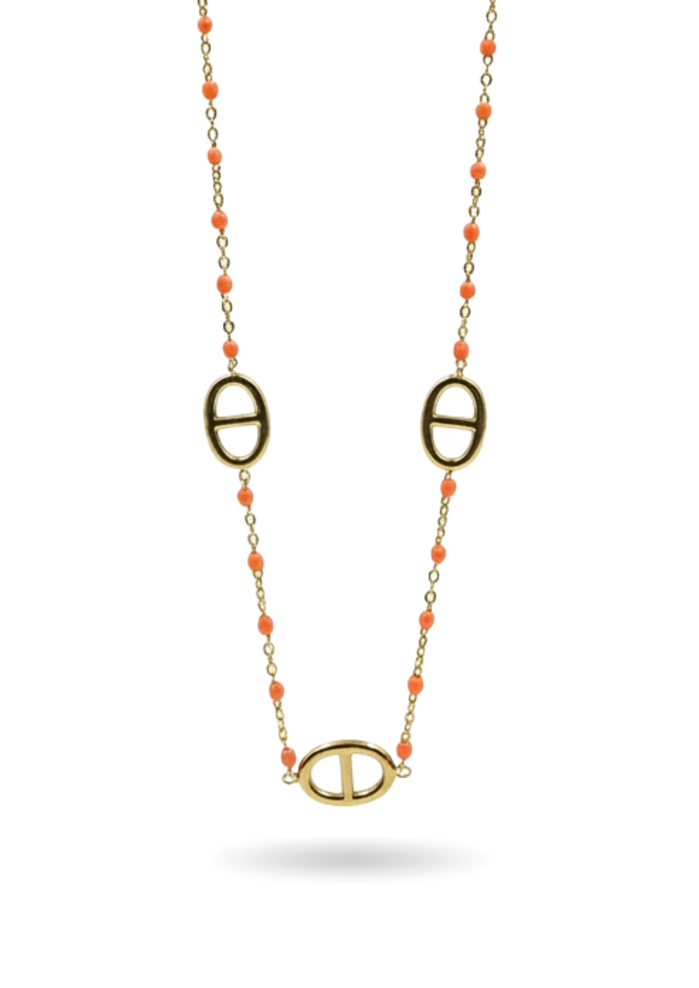 Collier Maille Marine Perles Couleurs