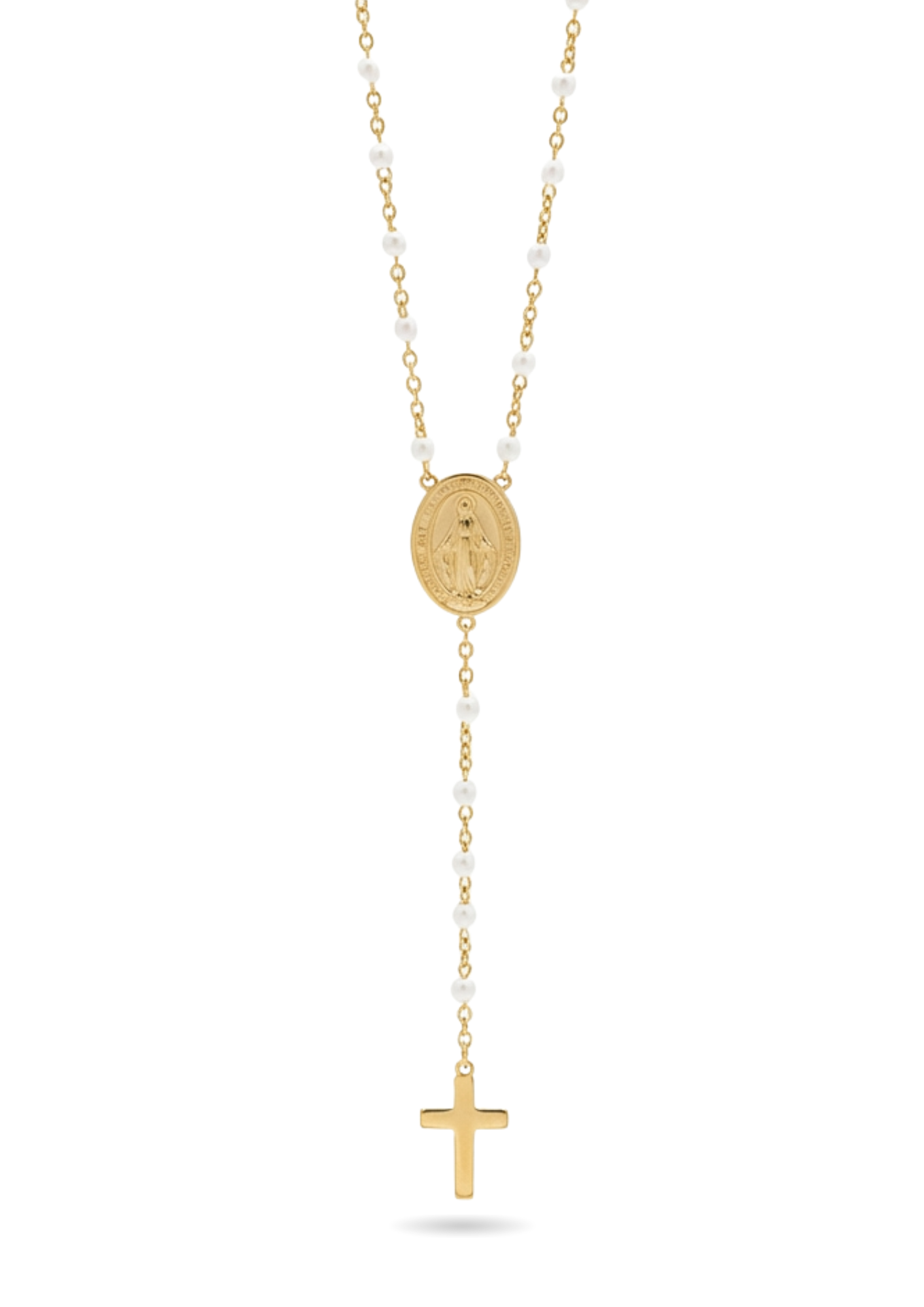 Chapelet Fin Perles blanc