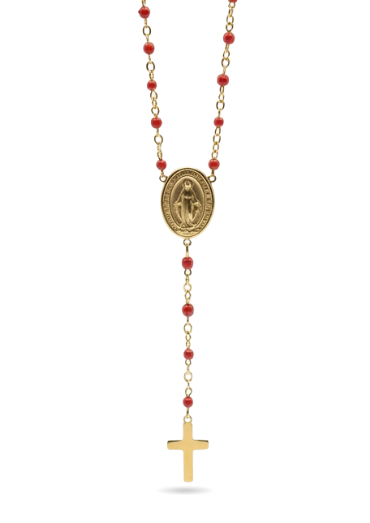 Chapelet Fin Perles rouge