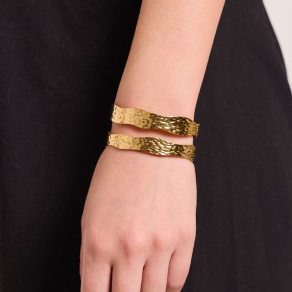 Bracelet Jonc Double Ondulé