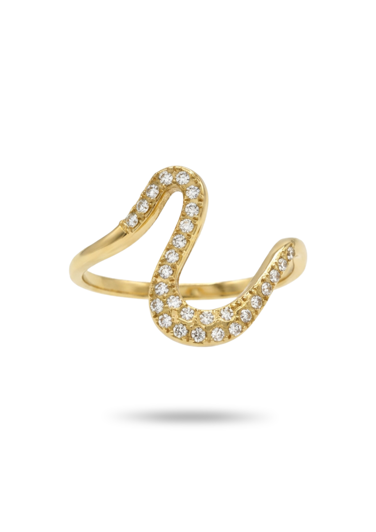 Bague Vague Ondulée or