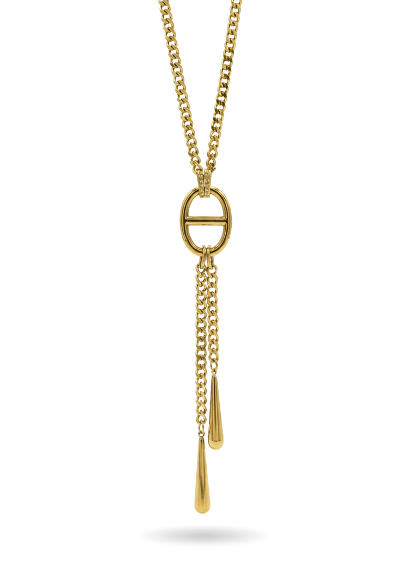 Collier Y Chaine Maille Marine