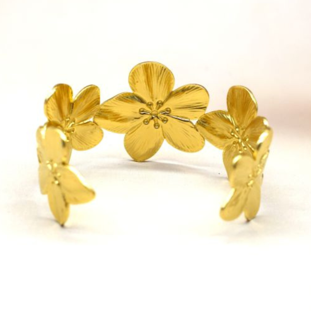 Jonc Fleur Acier Inoxydable