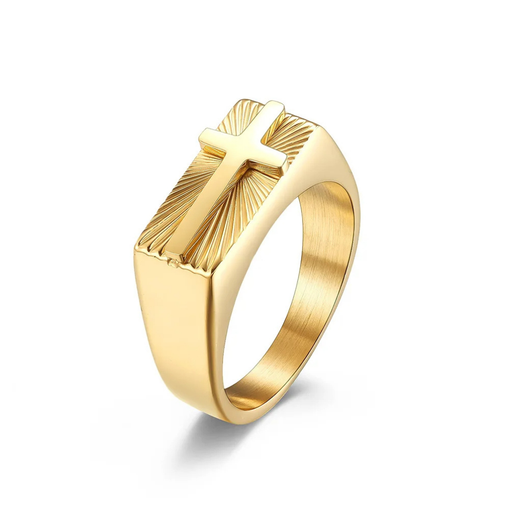 Bague Croix Chevalière