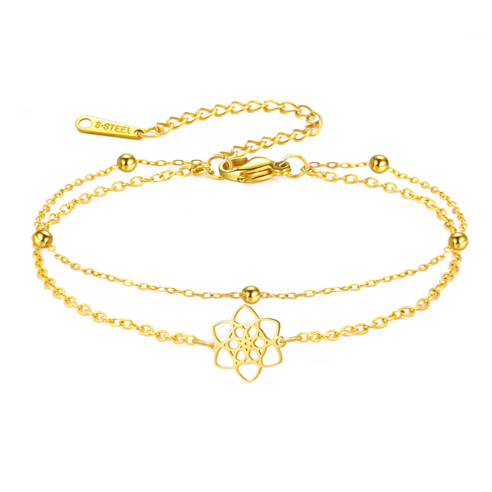 Bracelet Fleur Camelia or