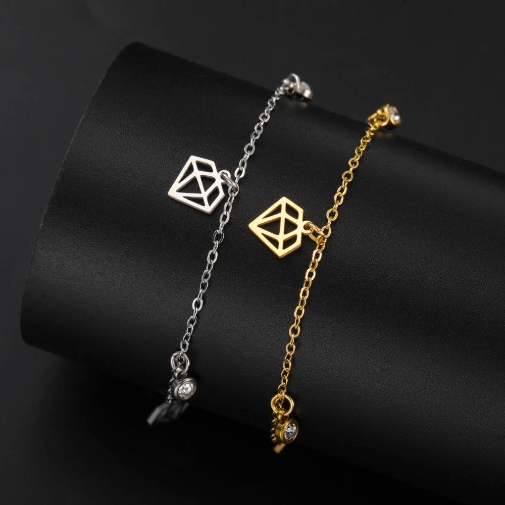Bracelet Forme Diamant acier