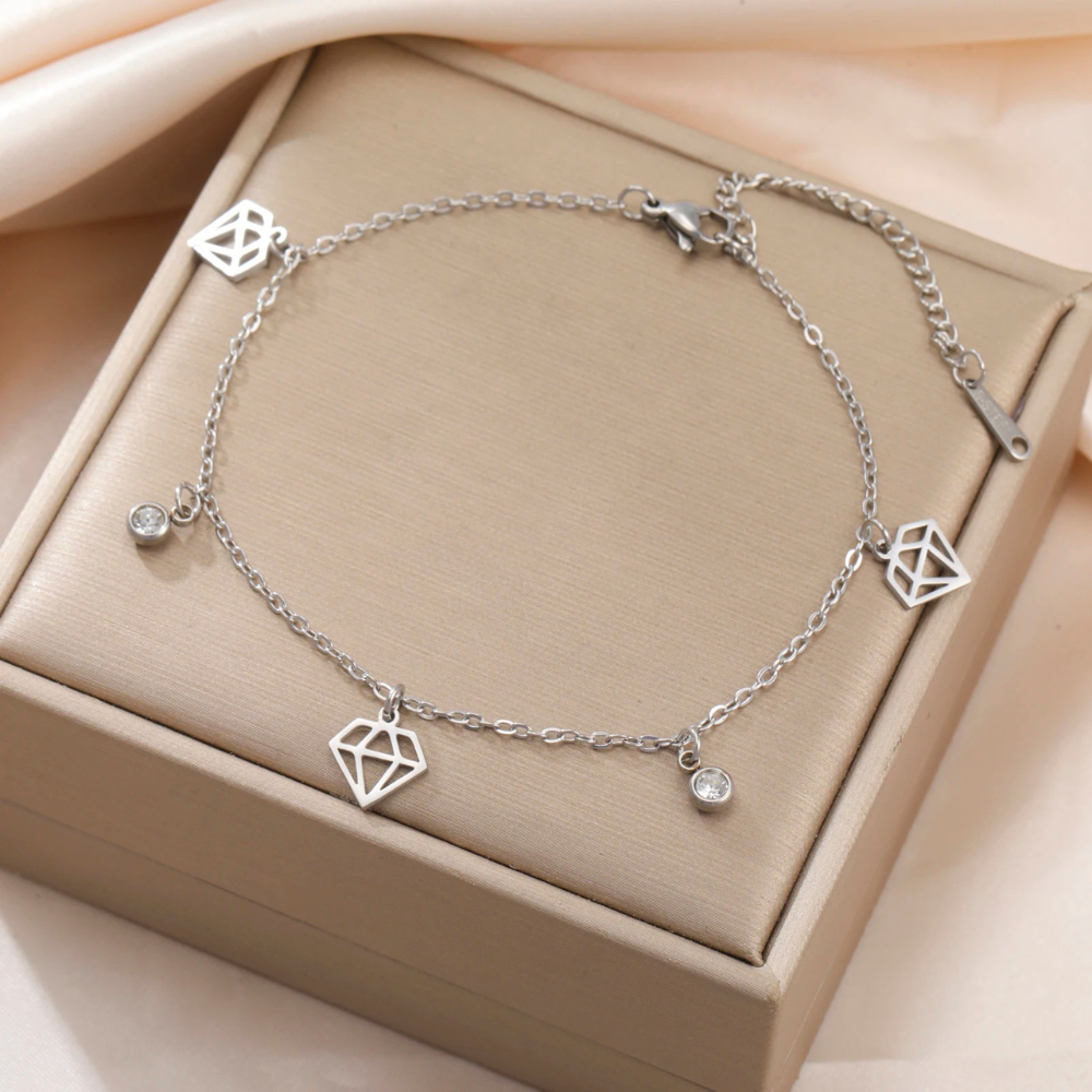 Bracelet Forme Diamant acier inox