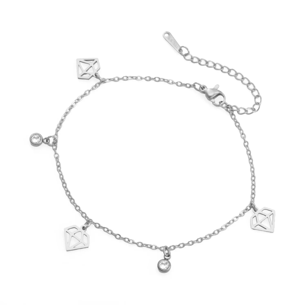 Bracelet Forme Diamant argent