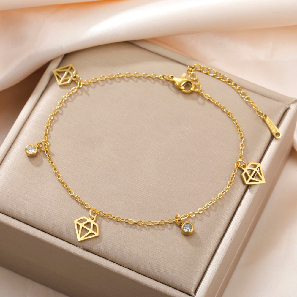 Bracelet Forme Diamant strass