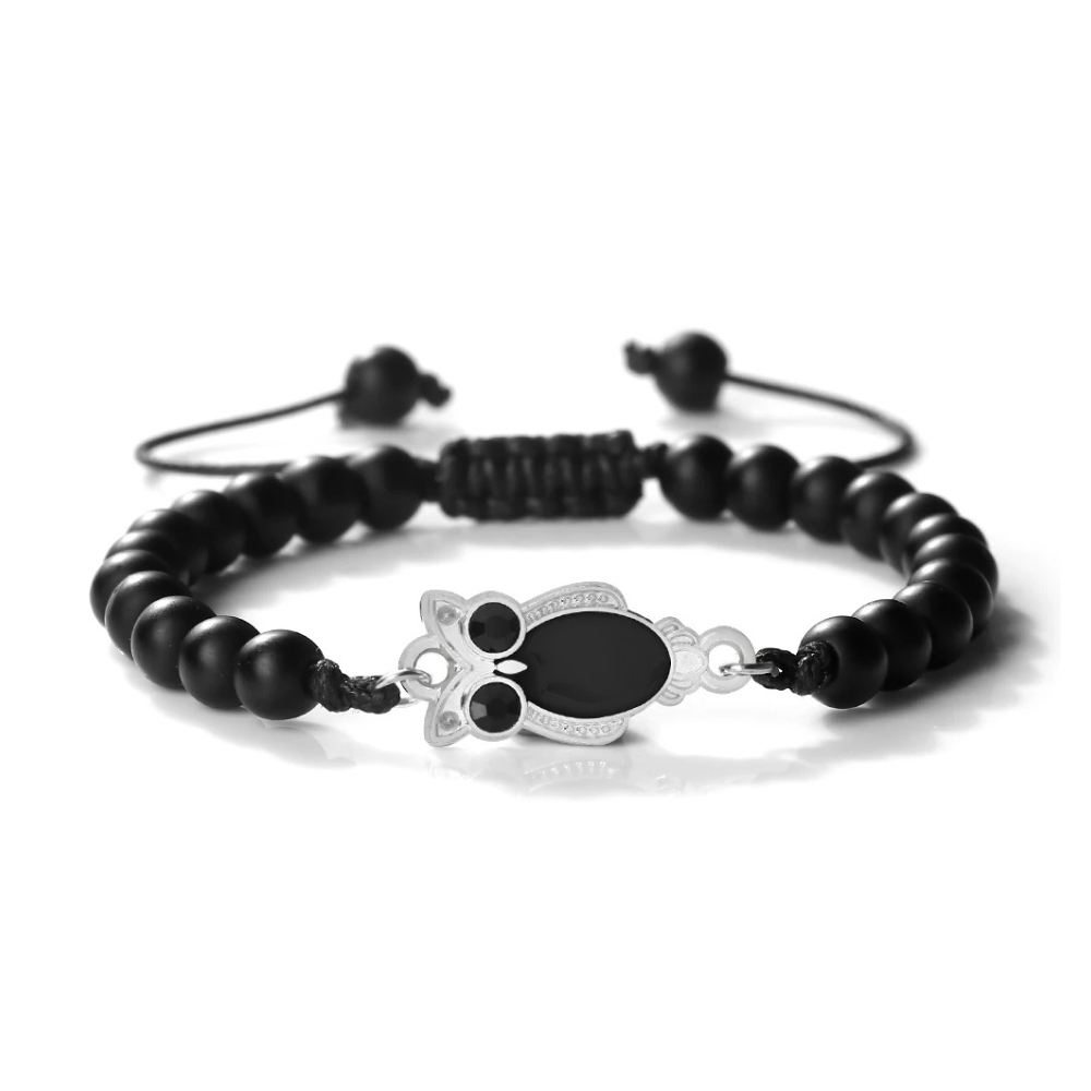 Bracelet Homme hibou noir