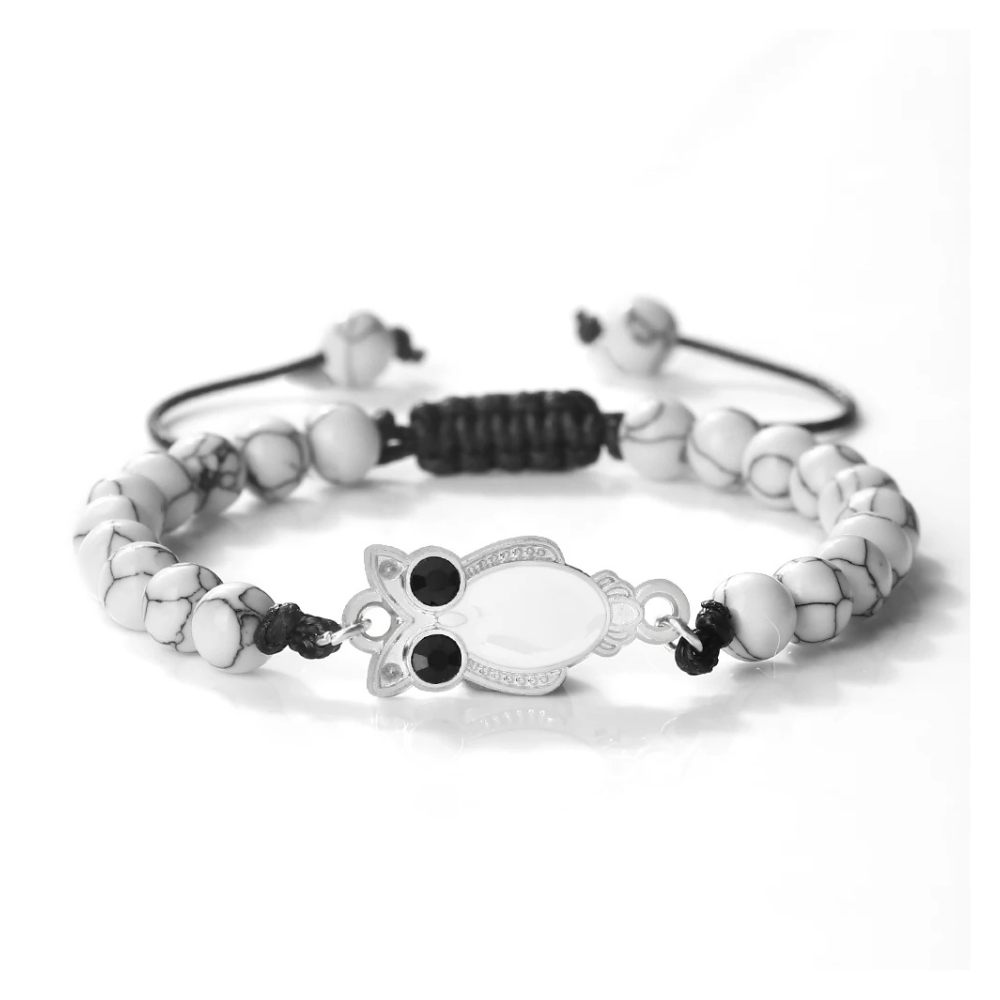 Bracelet Homme hibou blanc