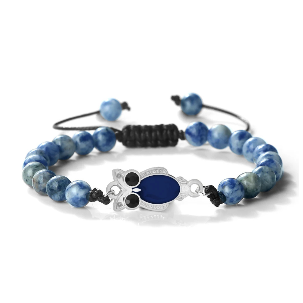 Bracelet Homme hibou bleu
