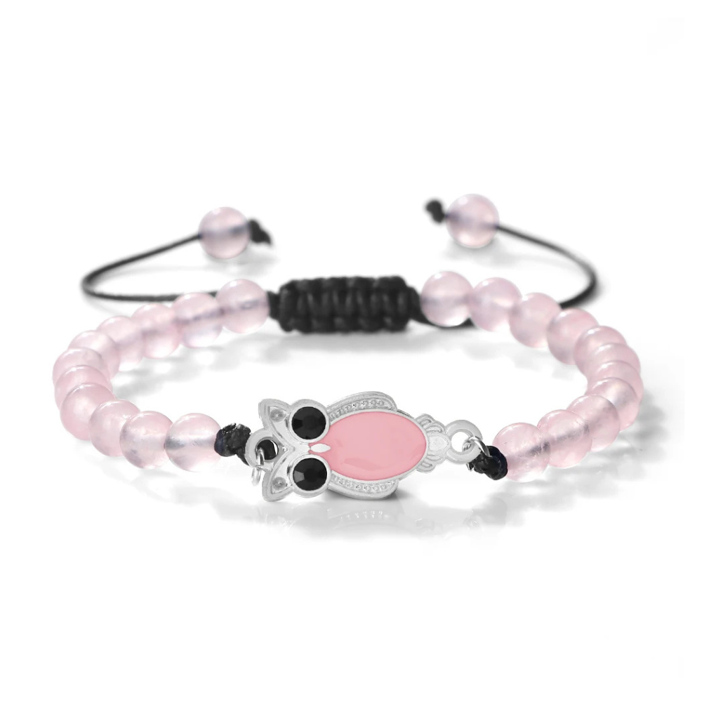 Bracelet Homme hibou rose