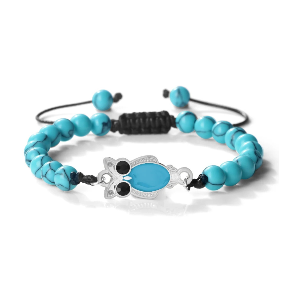 Bracelet Homme hibou turquoise