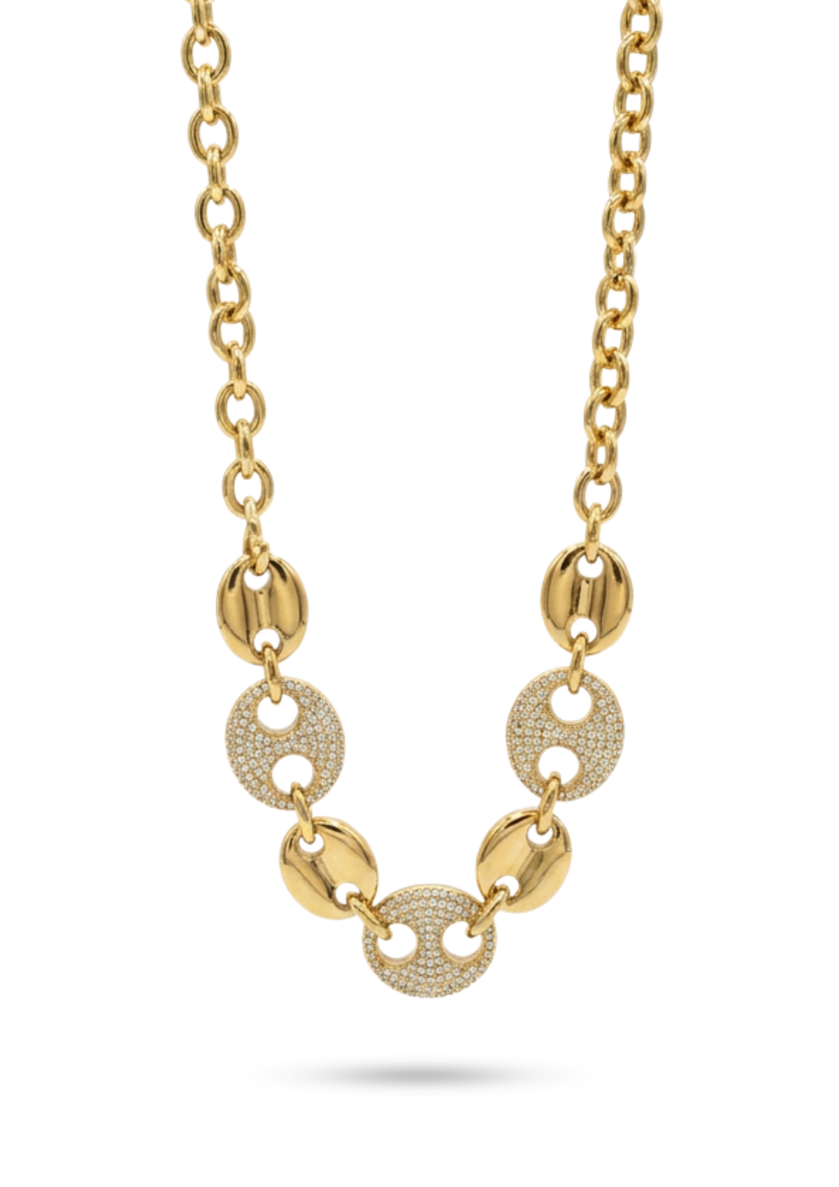 Collier Grain de Café Strass Femme