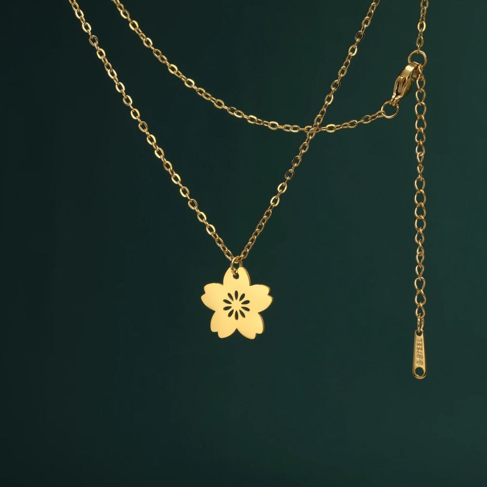 Collier Fleur Étoile Or