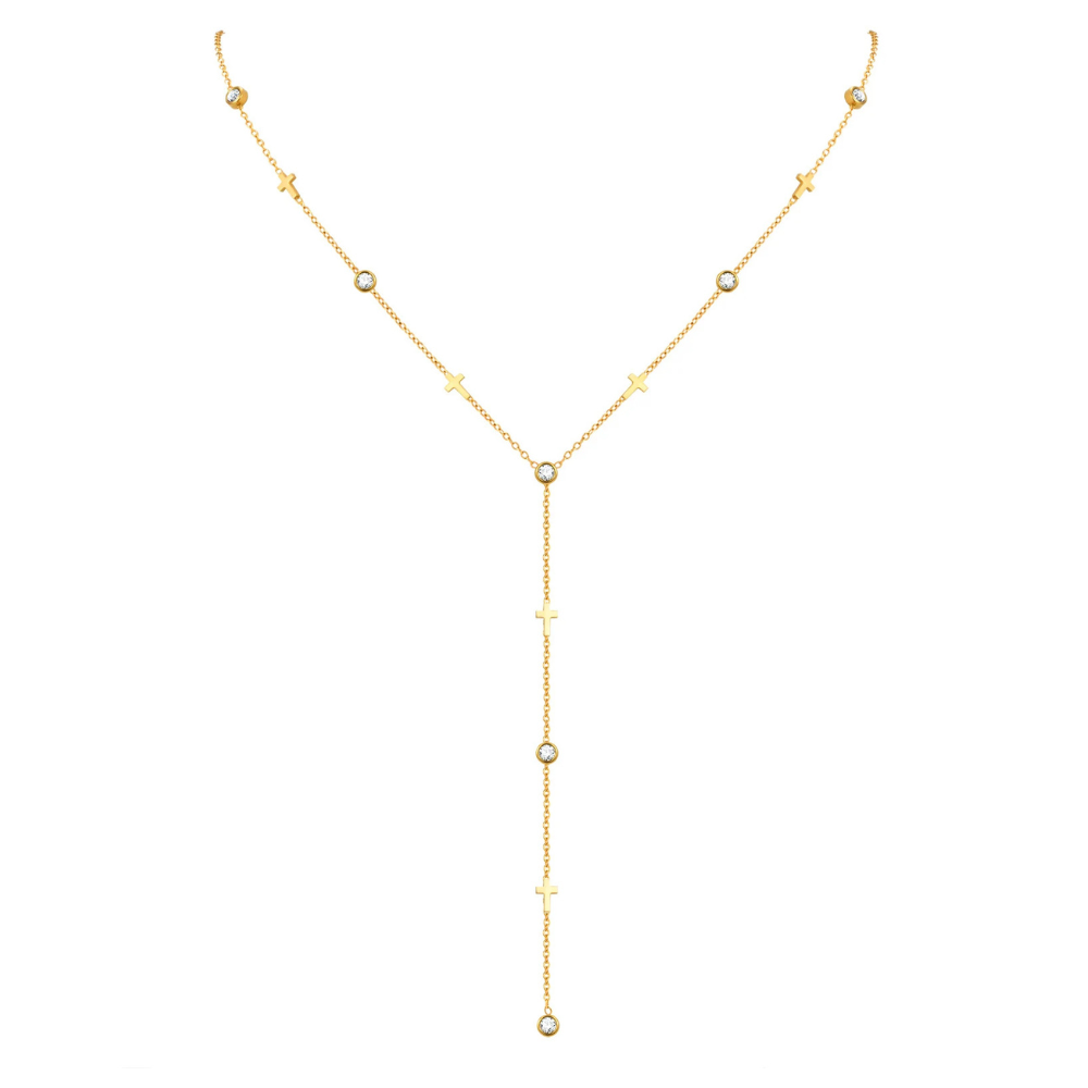 Collier en Y Sexy croix