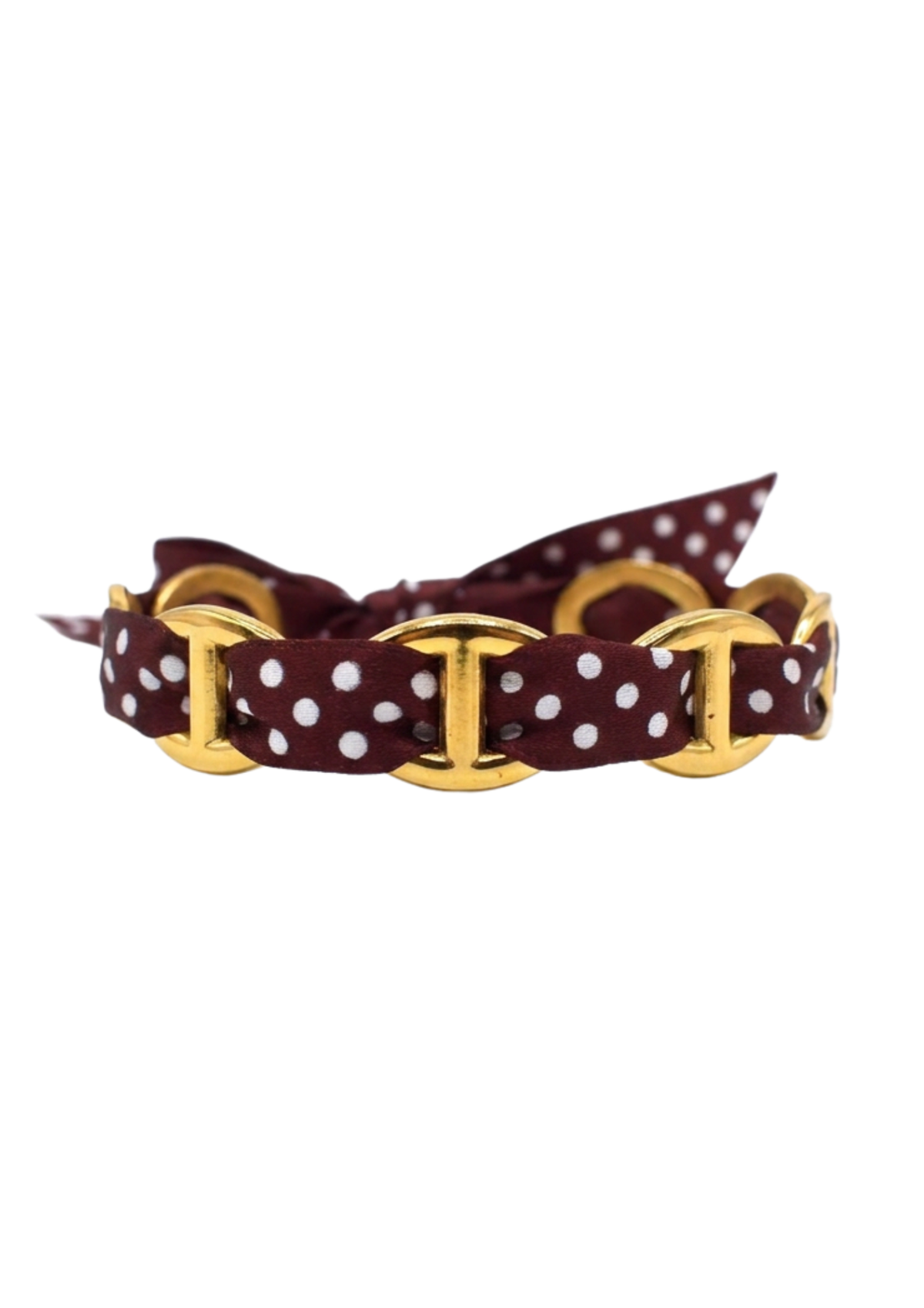 Jonc Maille Marine Ruban Pois