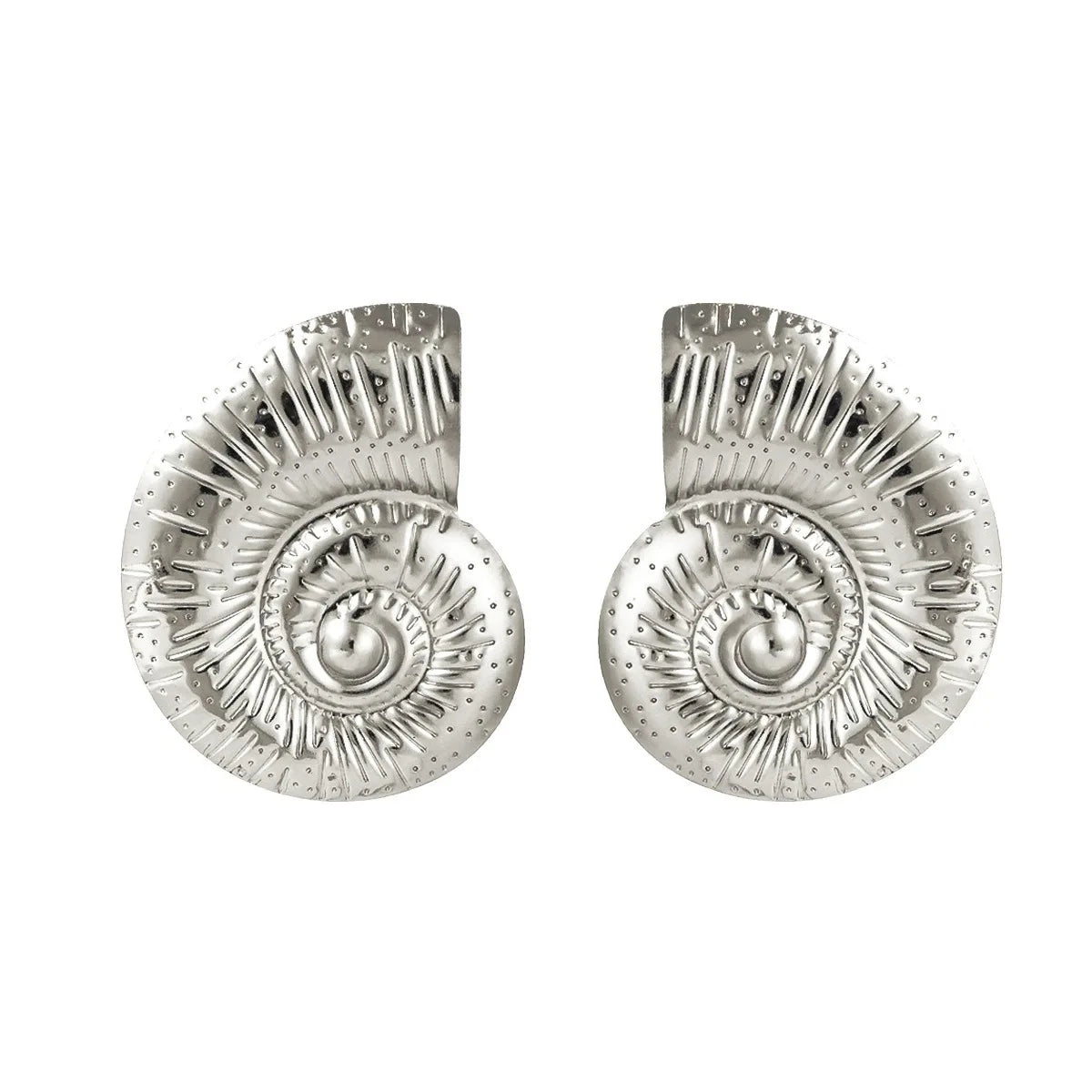 Boucles d'Oreilles Escargot de Mer argent