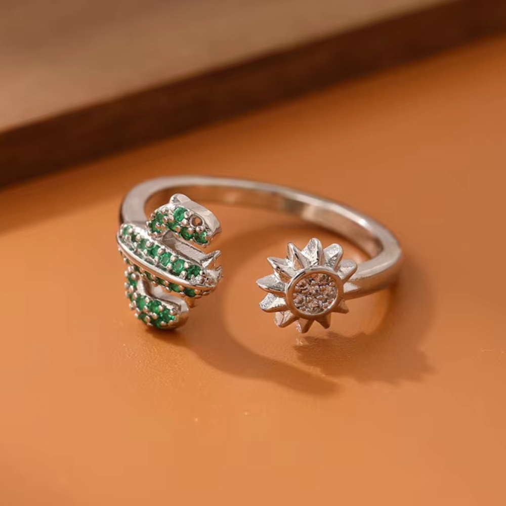 Bague Cactus et Soleil