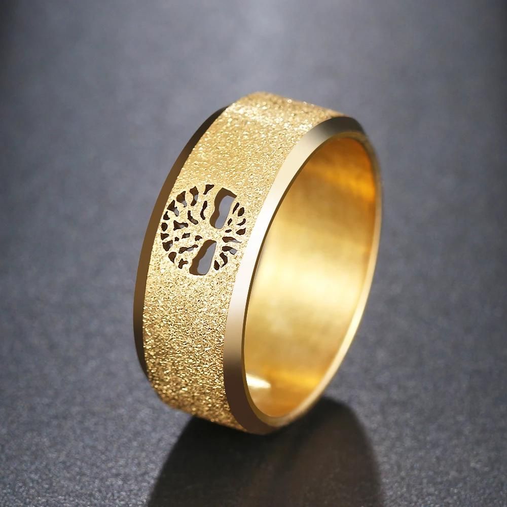 bague anneau large avec desson arbre de vie pour femme