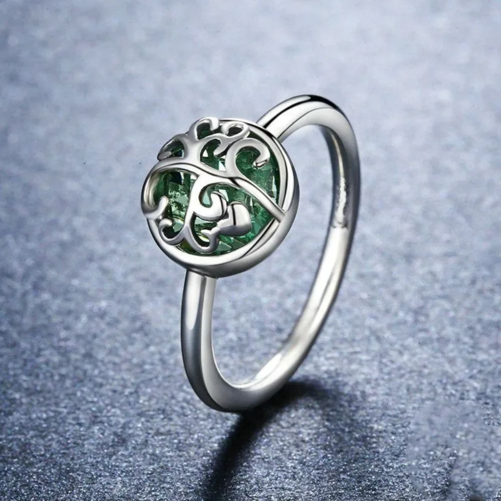 Bague Arbre de Vie Verte