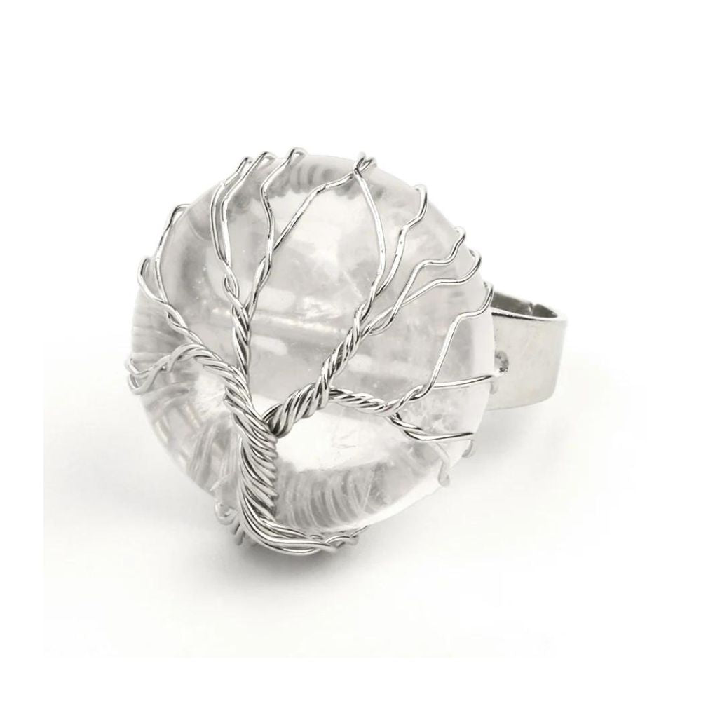 bague blanche argent