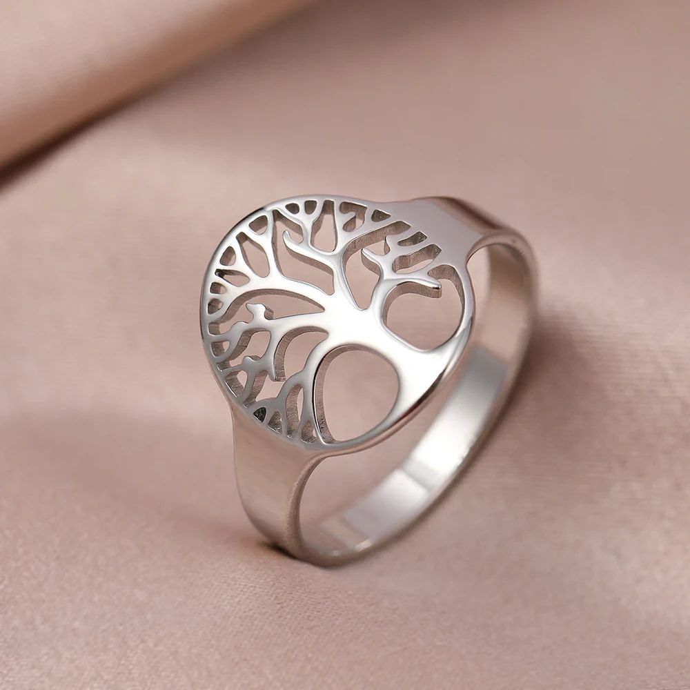 Bague symbole arbre argent