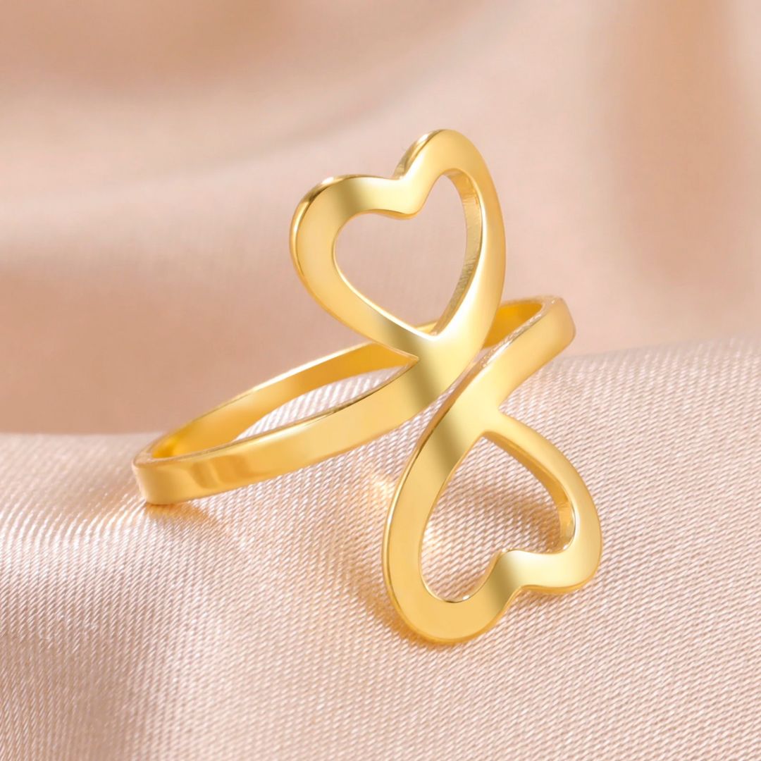 Bague Coeur Double femme