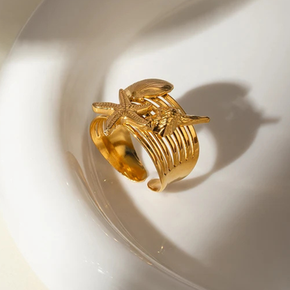 Bague Triple Coquillage pas cher