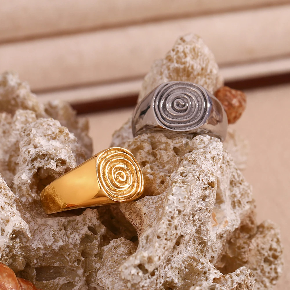Bague Chevalière Coquillage pas cher