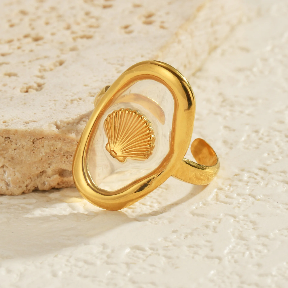 Bague Coquillage Résine
