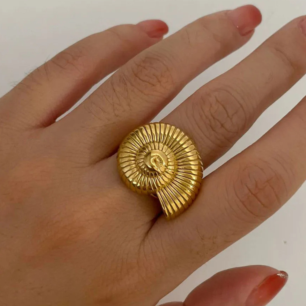 Bague Coquillage Fossile