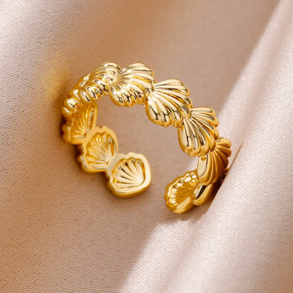 Bague Coquillage Dorée