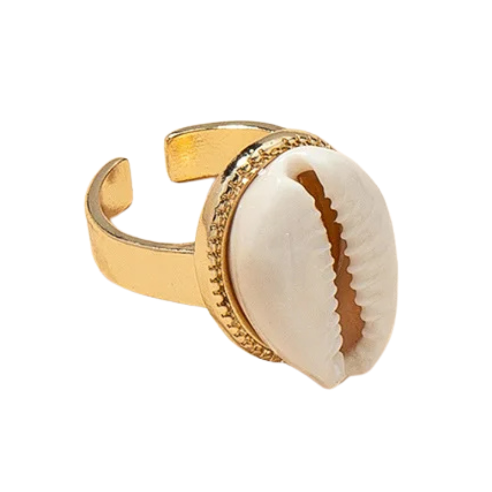 Bague Coquillage Cauri Naturel