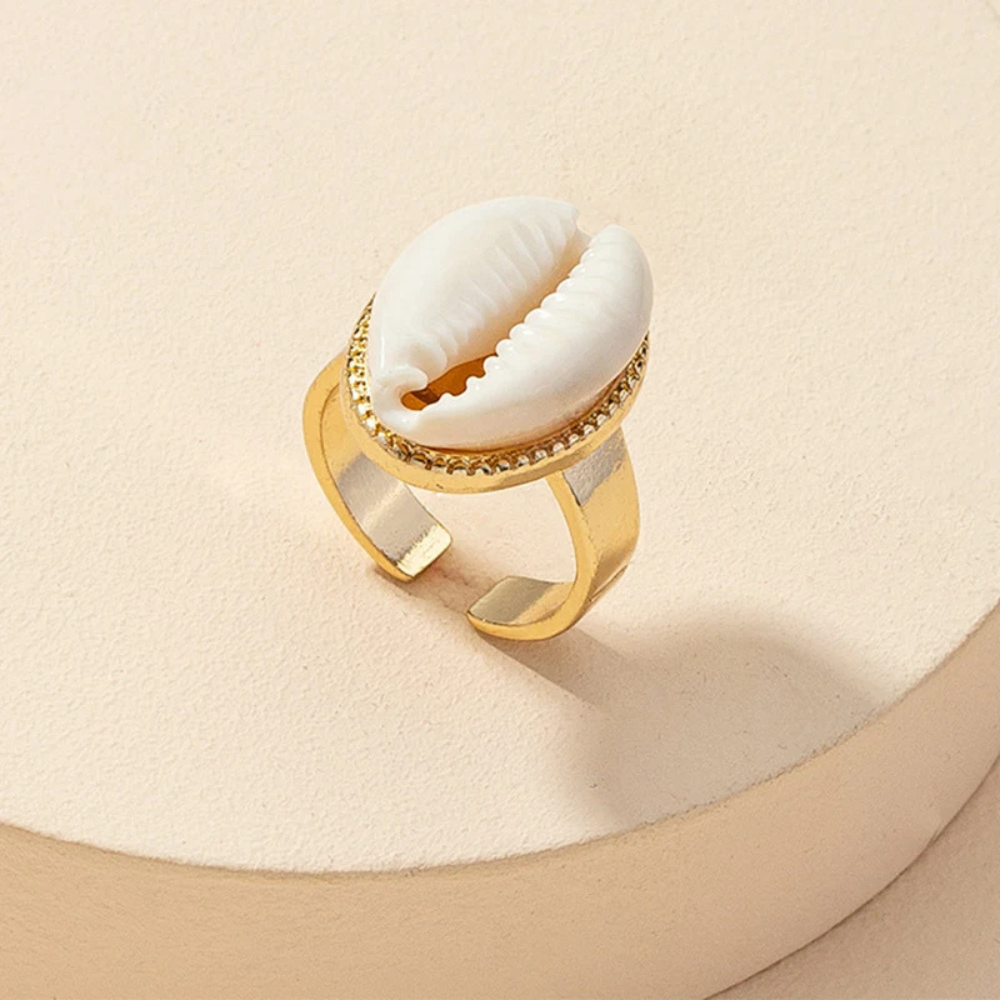 Bague Coquillage Cauri Naturel