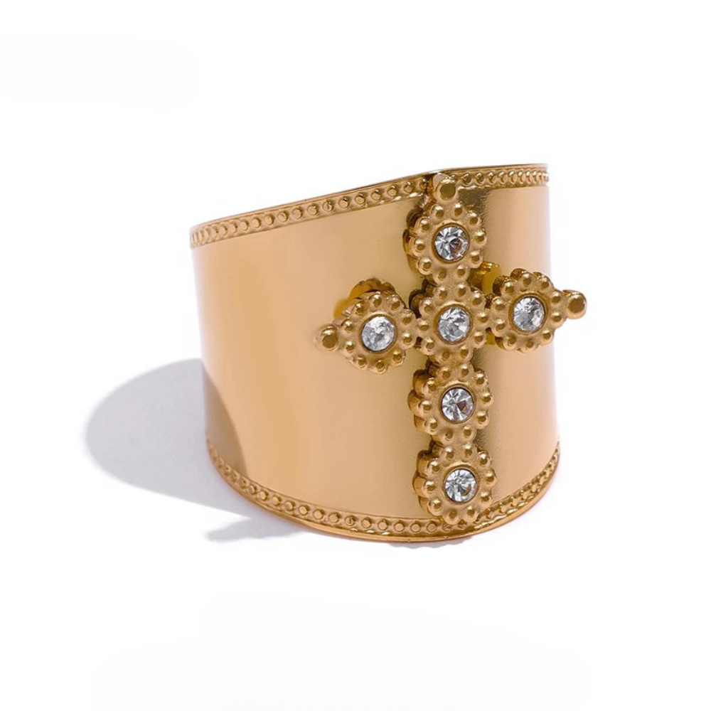 Bague Croix Manchette