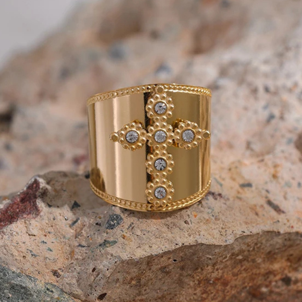 Bague Croix Manchette