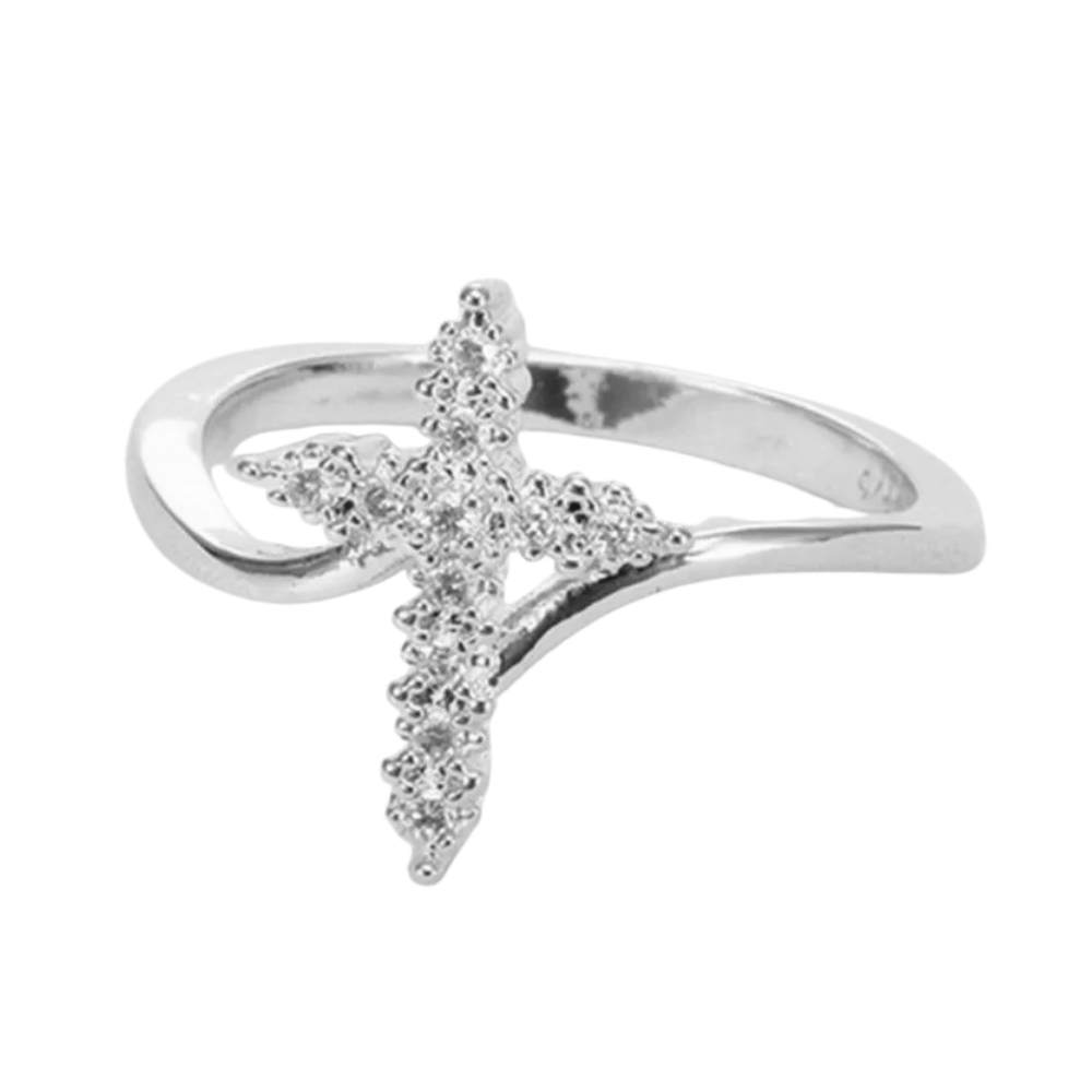 Bague Croix Plaqué Or